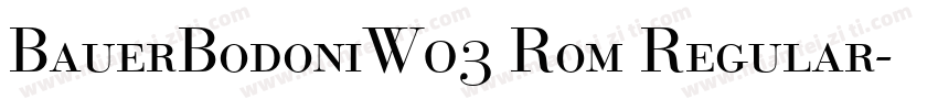 BauerBodoniW03 Rom Regular字体转换